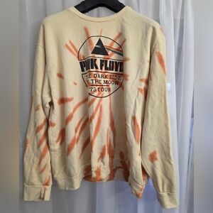 Pink Floyd Cream and Orange Tie-Dye Sweatshirt